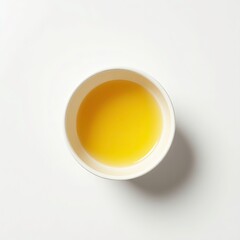 ghee in a bowl on white background