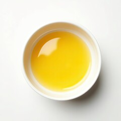 ghee in a bowl on white background