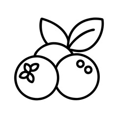 camu camu fruit vector icon, simple black outline line icon of camu camu fruit, fruit vector line art icon