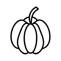 surinam cherry vector icon, simple black outline line icon of surinam cherry, fruit vector line art icon