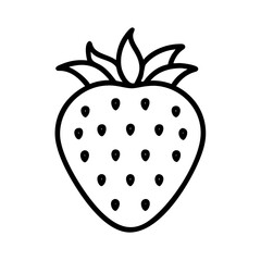 pineberry vector icon, simple black outline line icon of pineberry, fruit vector line art icon