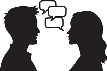 Silhouettes of People in Various Poses vector 