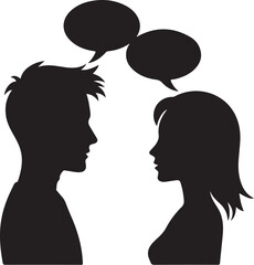 Silhouettes of People in Various Poses vector 