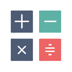 Obraz premium Educational Math Set Icon for Learning