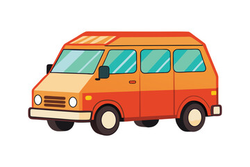A vector illustration of Minivan vehicle on white background
