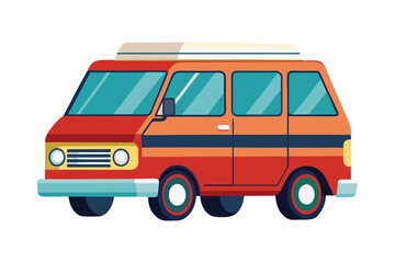 A vector illustration of Minivan vehicle on white background
