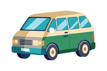 A vector illustration of Minivan vehicle on white background
