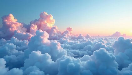 Subtle gradient sky, clouds seamlessly looping , graphic, abstract, seamless