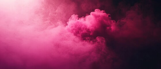 Ethereal pink smoke cloud against a dark background creating a dreamy and mysterious atmosphere perfect for abstract art and design projects with a modern aesthetic