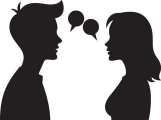 Silhouettes of People in Various Poses vector 