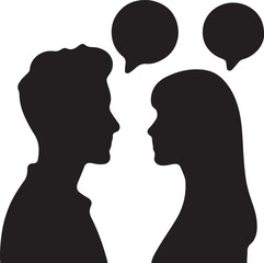 Silhouettes of People in Various Poses vector 