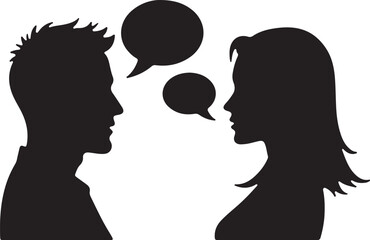 Silhouettes of People in Various Poses vector 