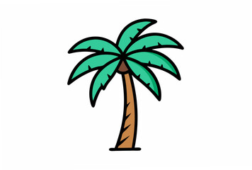 Obraz premium palm tree vector illustration