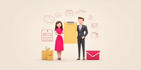 Obraz premium financial planning expenses protection concept. Business professionals discussing ideas with charts and documents.