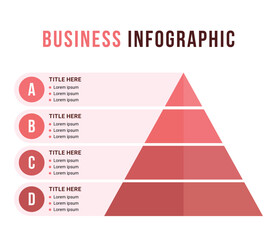 Triangle pyramid infographic template for business presentation