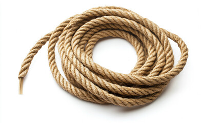Obraz premium Lasso rope cut out on white background