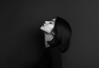 Obraz premium Minimalist studio portraits highlight the subtle details that elevate fine-art fashion photography