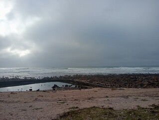 storm on the beach