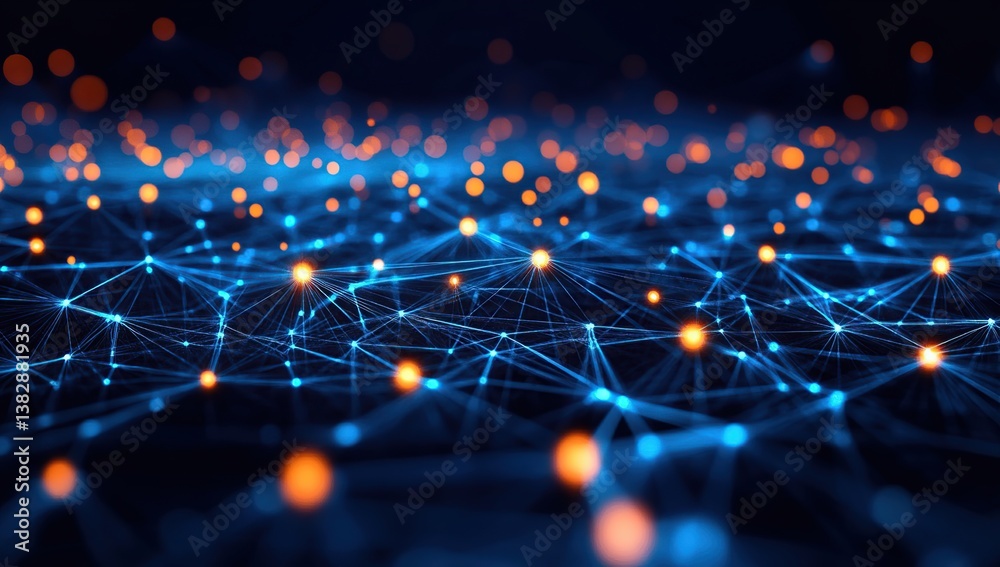 Poster exploring network connections: a visual journey into the interconnected world of data and systems