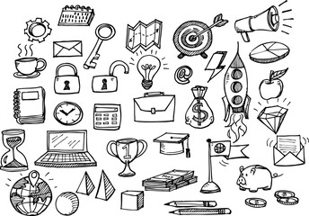 Element of hand drawn business set, Hand drawn in vector design