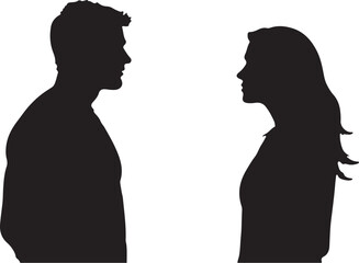 Silhouettes of People in Various Poses vector 