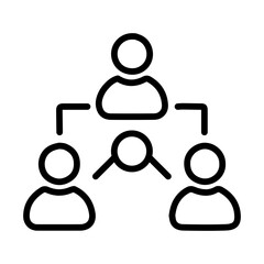 Business Networking Vector Iine Icon Design