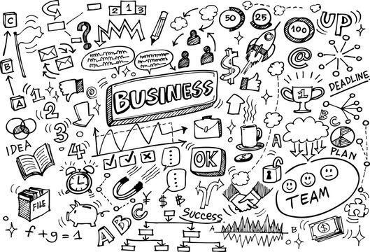 Vector Hand Drawn Business background
