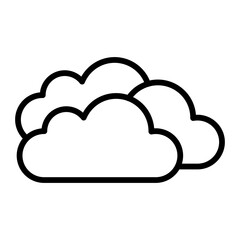 Clouds Vector Iine Icon Design