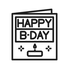 Birthday Card icon vector image. Suitable for mobile apps, web apps and print media.