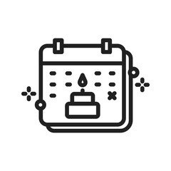Birthday Date icon vector image. Suitable for mobile apps, web apps and print media.