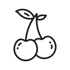 Cherries icon vector image. Suitable for mobile apps, web apps and print media.