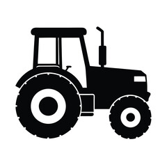 Tractor Silhouette Design Vector.