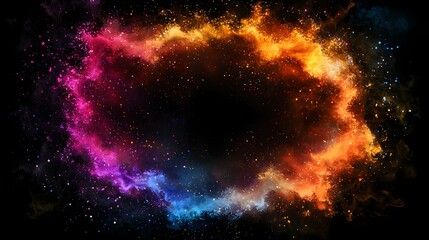 Colorful fireworks burst template ideal for event invitations and festive designs.