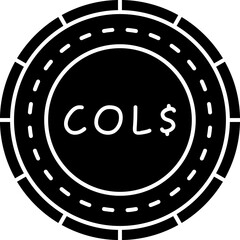 Fototapeta premium Colombia Coin Icon