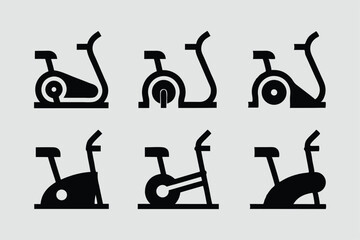 Spinning bike vector icon silhouette, Spinning bike silhouette vector illustration.