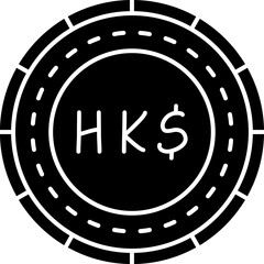 Fototapeta premium Hong Kong Coin Icon