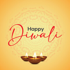 Happy Diwali poster Design for wishing