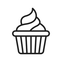 Cream Muffin icon vector image. Suitable for mobile apps, web apps and print media.