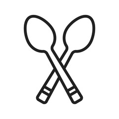 Spoons icon vector image. Suitable for mobile apps, web apps and print media.