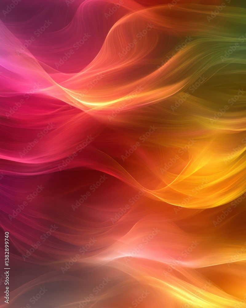 Poster abstract vibrant background with flowing waves of light and color creating a dynamic and energetic v