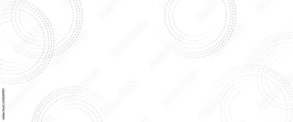 Poster Vector digital future technology concept. Abstract white background with black circle rings.