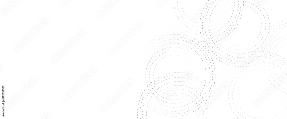 Poster vector digital future technology concept. abstract white background with black circle rings.