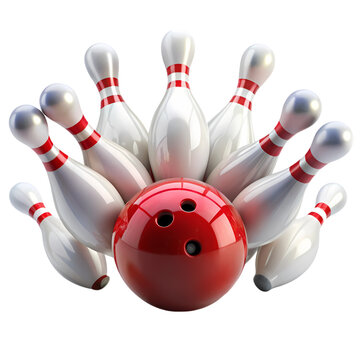 recommend clip art: Bowling Pins & Ball: Strike Image