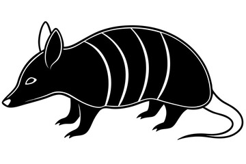 Armadillos silhouette vector illustration