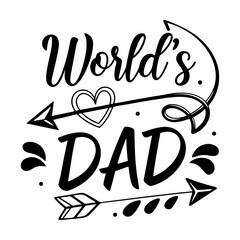 Worlds Best Dad Vector Graphic Fathers Day Celebration