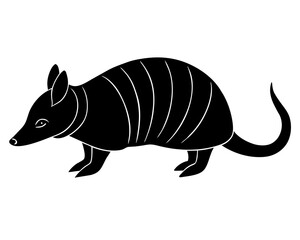Armadillos silhouette vector illustration