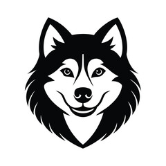 Alaskan Malamute vector silhouette