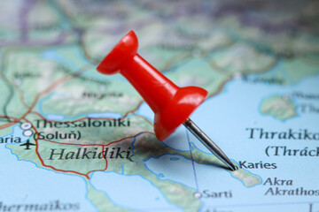 Karies, Greece pin on map