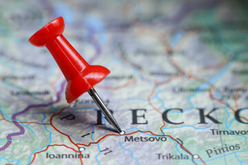 Metsovo, Greece pin on map