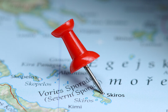 Skiros island, Greece pin on map